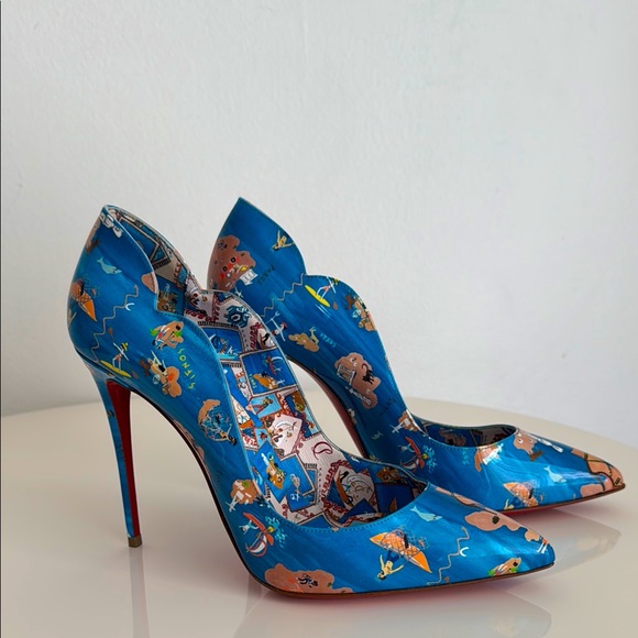 Christian Louboutin Shoes - Christian Louboutin *NEW* Blue Patterned Women's Heels- Size 39.5